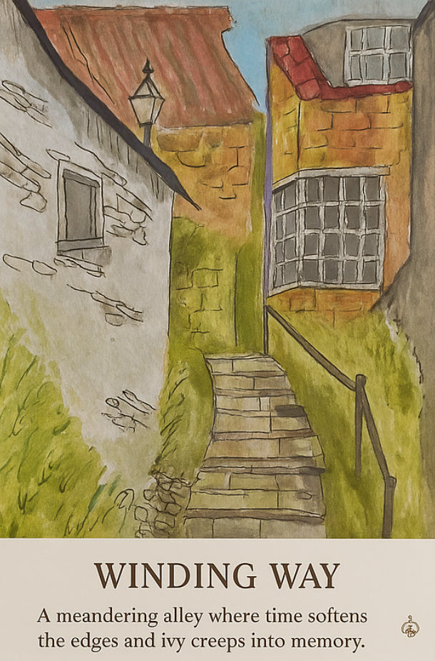 “🍃🧱Winding Way” A2 Poster Print