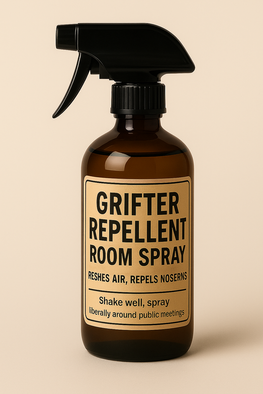 Grifter Repellent – Room Spray for Public Meetings