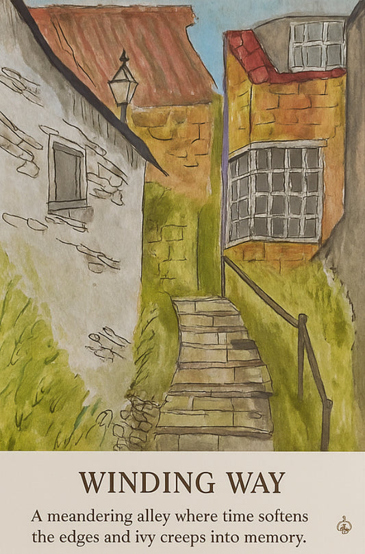 “🍃🧱Winding Way” A2 Poster Print