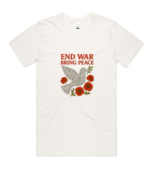 “End War, Bring Peace” Tee – Poppy & Dove Edition