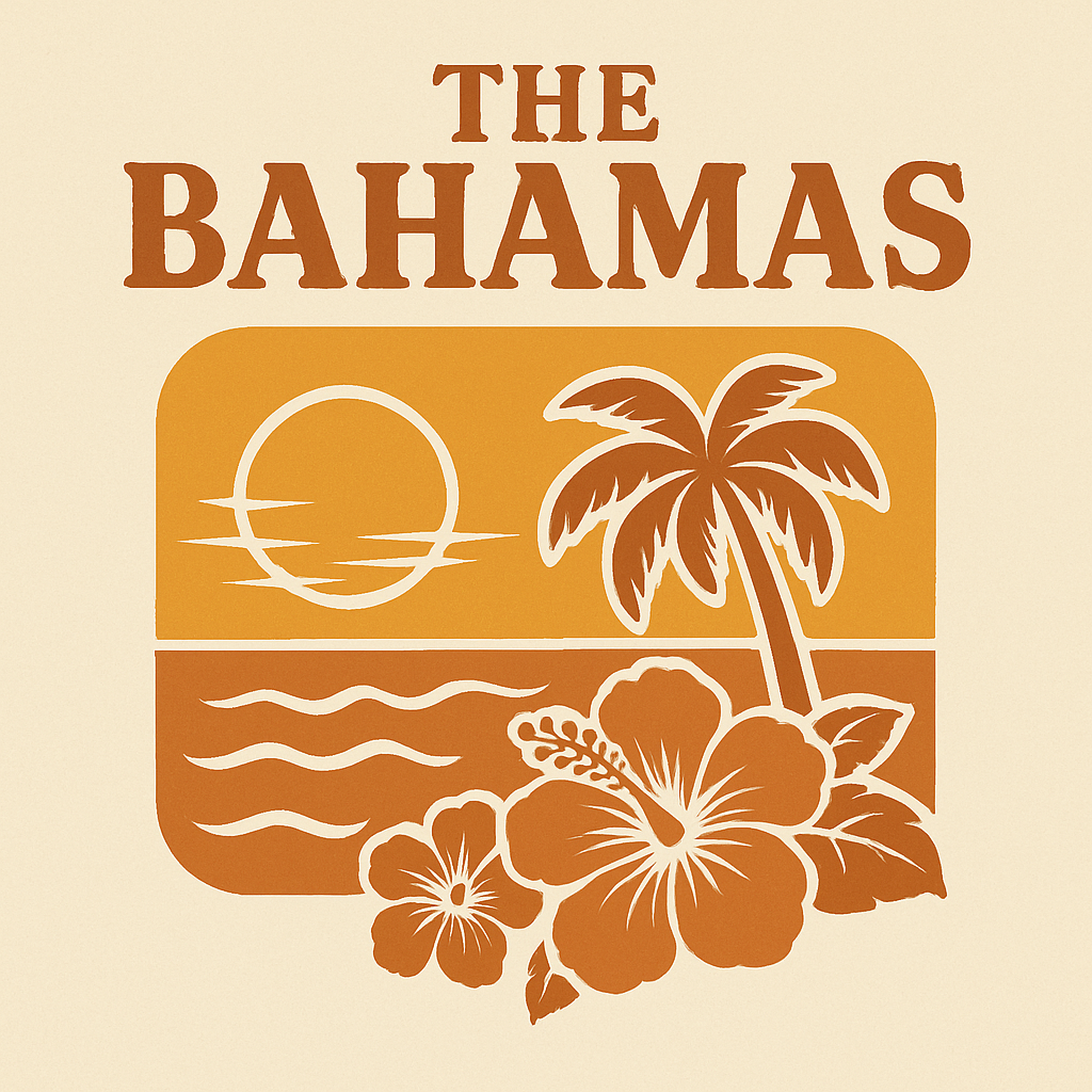🌺 The Bahamas Tee – Retro Island Edition. Organic Cotton
