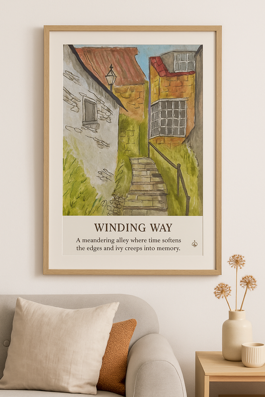 “🍃🧱Winding Way” A2 Poster Print